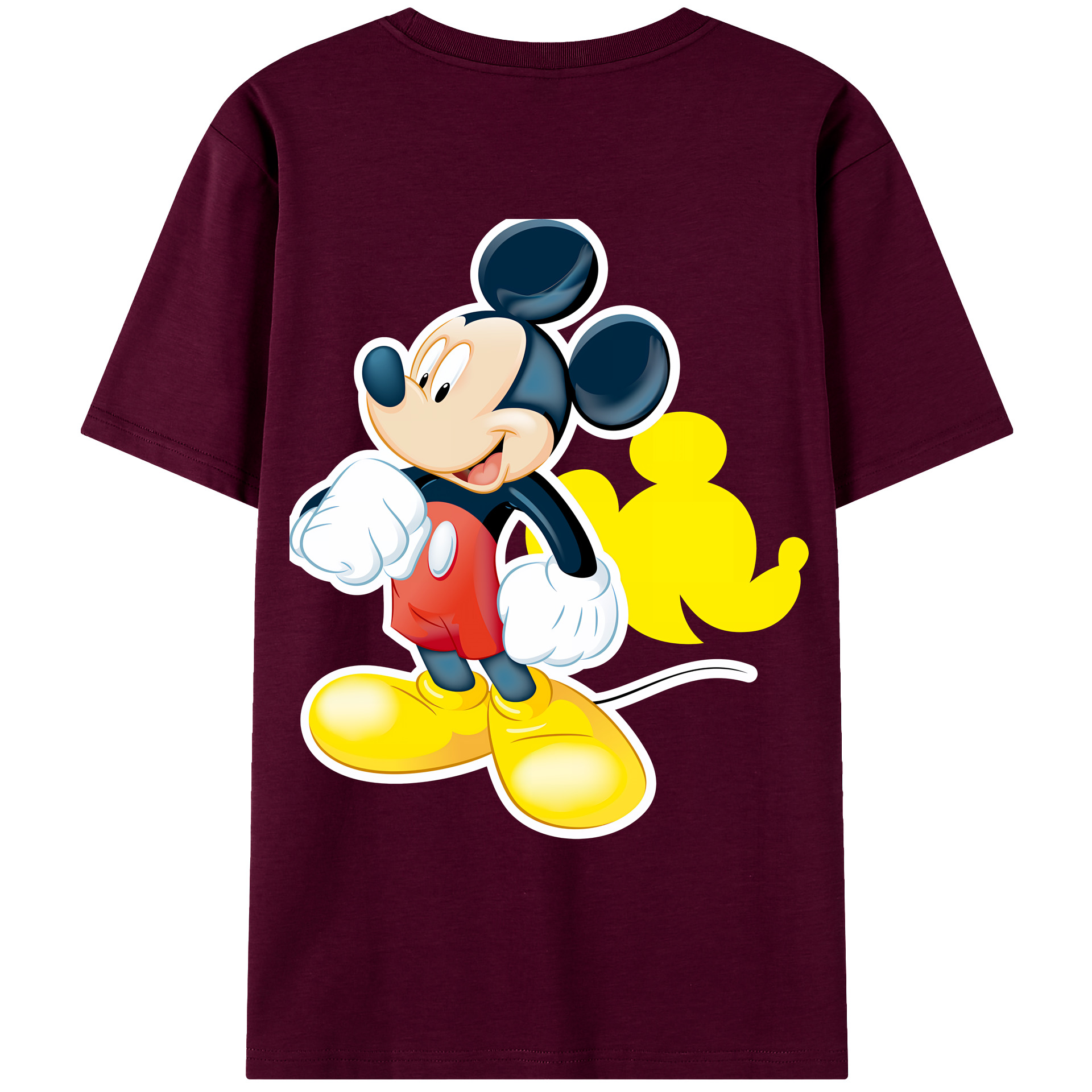 ミッキーマウス Mickey Mouse レディース半袖Tシャツ(バックプリント)